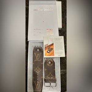 Never Worn! Spark*l Sivella Apple Watch Band in Upcycled Louis Vuitton Monogram